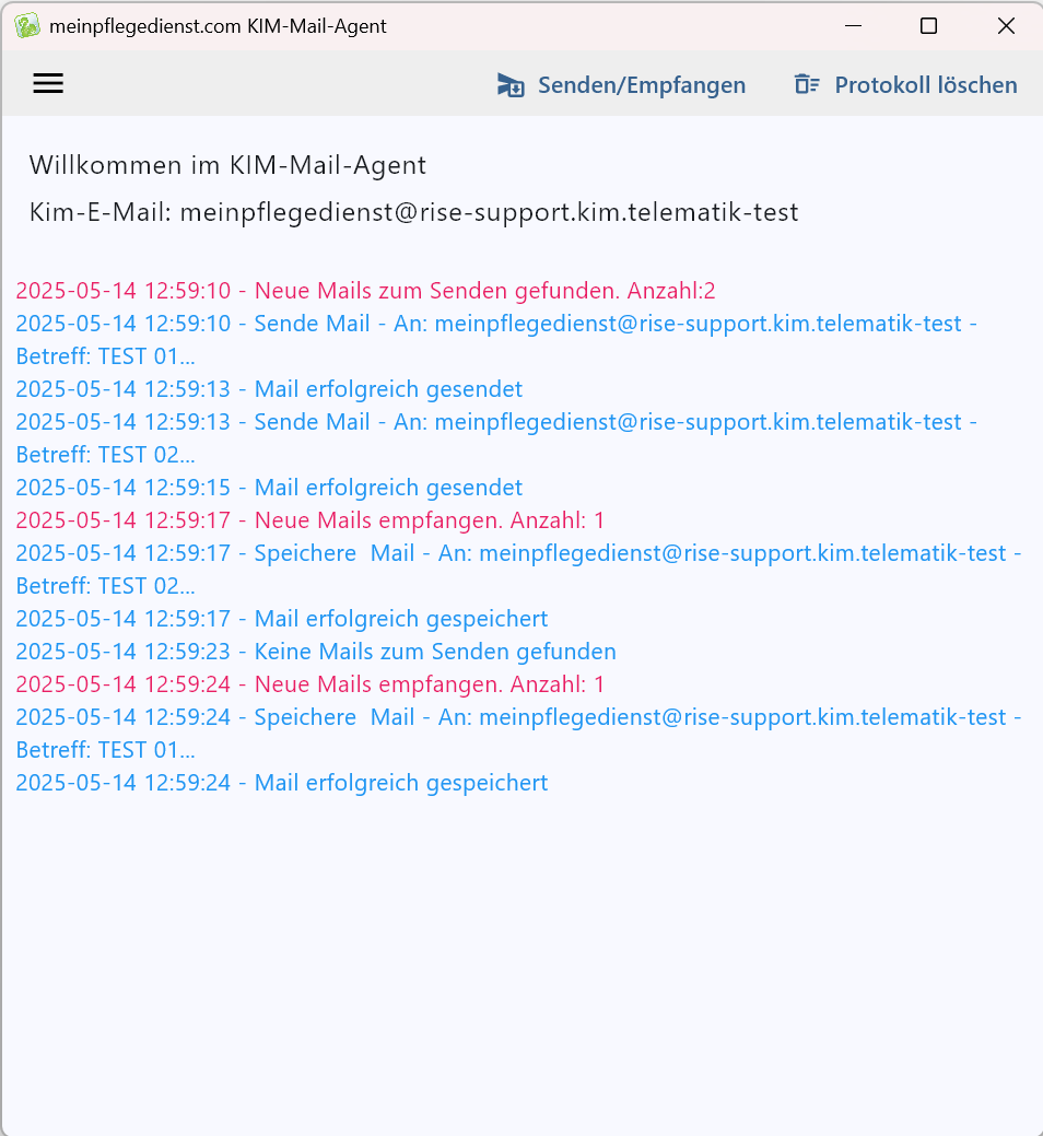 KIM-Mail-Agent Aufbau