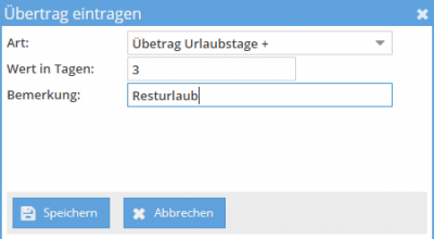 Übertrag