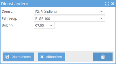 Dienst ändern